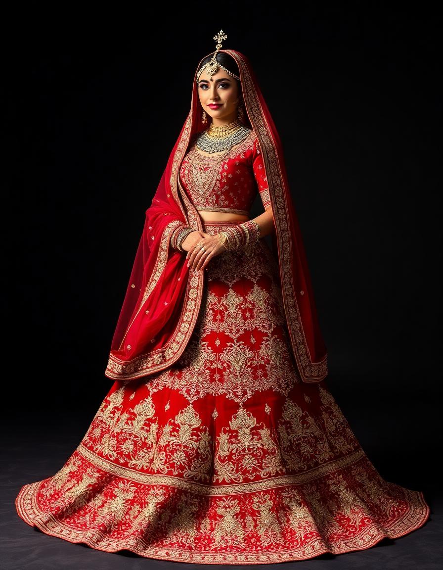 Red Bridal Lehenga